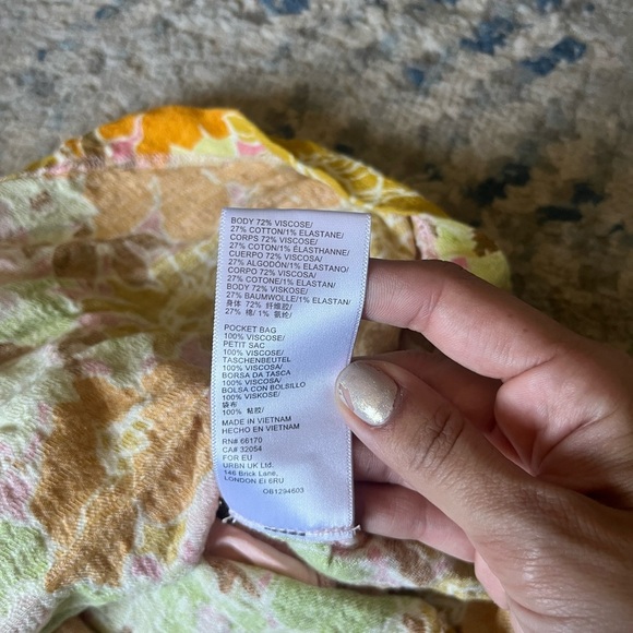 NWOT urban outfitters dessert flower ruffle mini dress XS - Picture 5 of 6